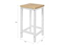 SoBuy Küchenstuhl FST29-WN 2er Set Weiß-Natur Holzstuhl Bild 4