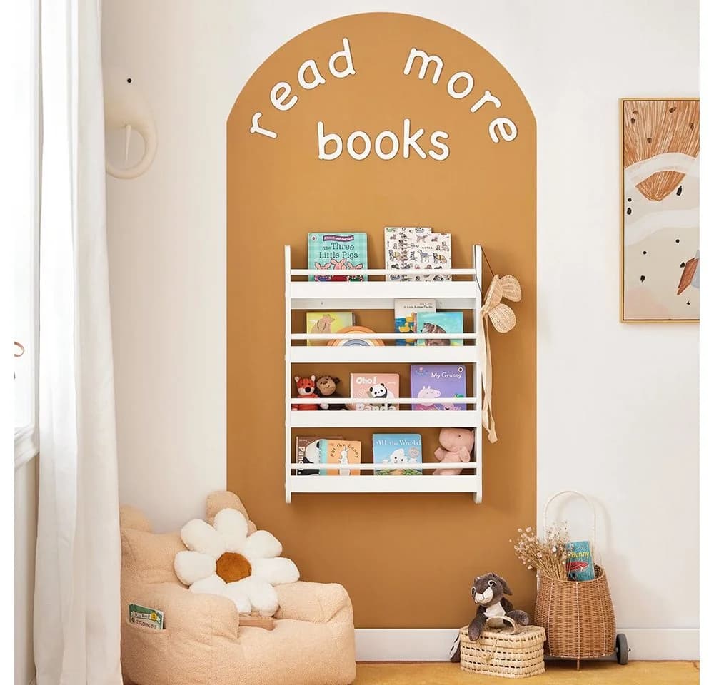 SoBuy Bücherregal KMB08 Weiß mit 4 Ablagen - Bild 3