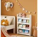 SoBuy Bücherregal KMB08 Weiß mit 4 Ablagen Bild 4