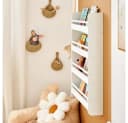 SoBuy Bücherregal KMB08 Weiß mit 4 Ablagen Bild 5