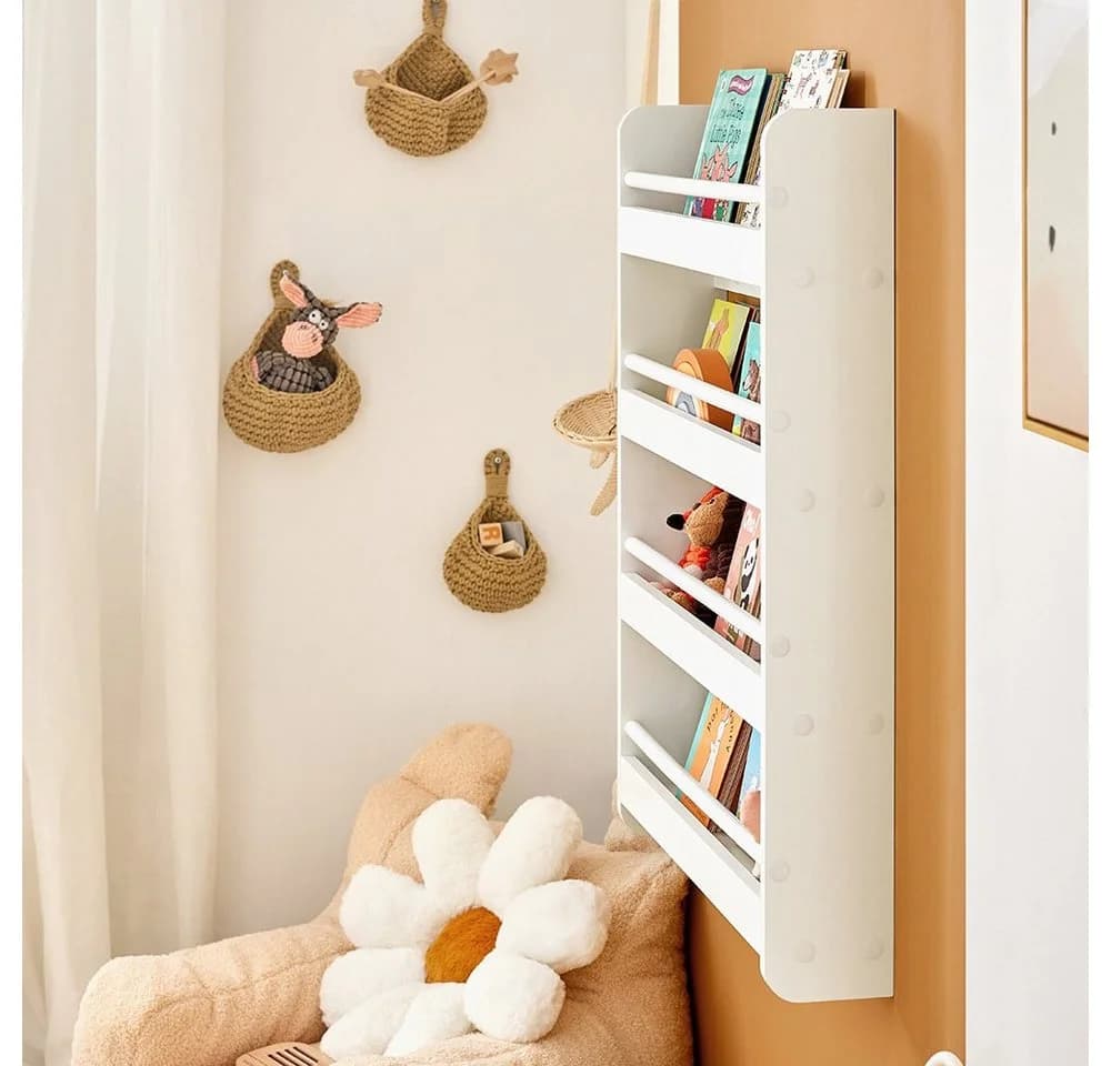 SoBuy Bücherregal KMB08 Weiß mit 4 Ablagen - Bild 5