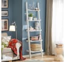 SoBuy Leiterregal FRG17 Weiß 5 Ebenen MDF Standregal Bild 3