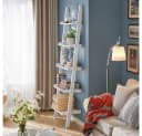 SoBuy Leiterregal FRG17 Weiß 5 Ebenen MDF Standregal Bild 4