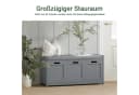 SoBuy Schuhbank FSR80 Grau/Grün mit Sitzkissen und Stauraum Bild 2