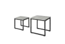 SoBuy Satztisch FBT42 2er Set Couchtisch Beistelltisch Grau/Schwarz Metall Bild 2