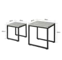 SoBuy Satztisch FBT42 2er Set Couchtisch Beistelltisch Grau/Schwarz Metall Bild 5