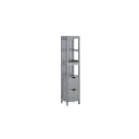 SoBuy Hochschrank FRG126 Grau/Weiß Badkommode mit Schubladen Bild 1