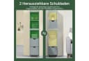 SoBuy Hochschrank FRG126 Grau/Weiß Badkommode mit Schubladen Bild 4