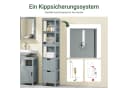 SoBuy Hochschrank FRG126 Grau/Weiß Badkommode mit Schubladen Bild 5