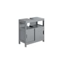 SoBuy Waschbeckenunterschrank Grau/Weiß Modern 2 Türen Bild 1
