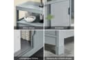 SoBuy Waschbeckenunterschrank Grau/Weiß Modern 2 Türen Bild 5