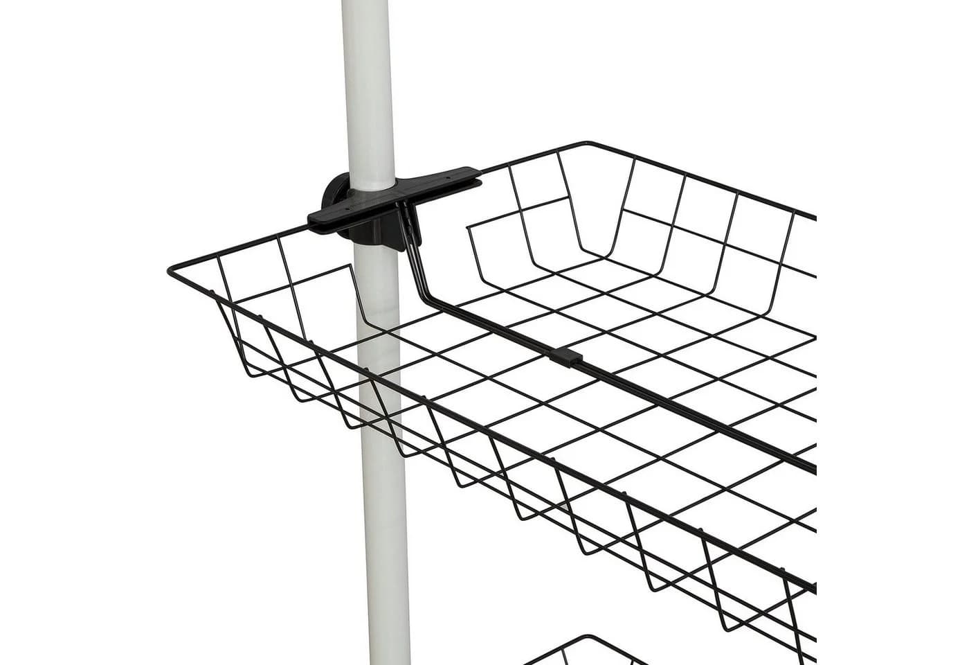 SoBuy Aufbewahrungskorb 2er Set Schwarz für Teleskop Garderobe - Bild 4