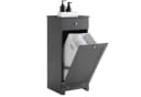 SoBuy Wäscheschrank BZR21 Weiß/Dunkelgrau mit Wäschekorb Bild 2