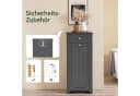 SoBuy Wäscheschrank BZR21 Weiß/Dunkelgrau mit Wäschekorb Bild 3