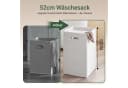 SoBuy Wäscheschrank BZR21 Weiß/Dunkelgrau mit Wäschekorb Bild 5