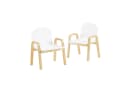 SoBuy Kindersitzgruppe KMB24 2er Set höhenverstellbar Weiß-Natur Bild 2