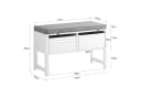 SoBuy Sitzbank FSR88 Weiß mit 2 Schubladen Bild 5
