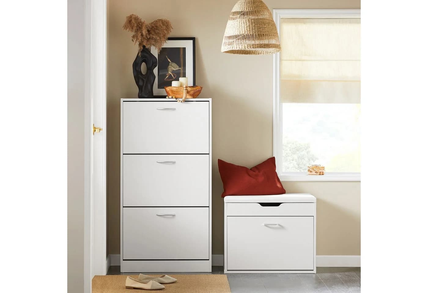 SoBuy Schuhkipper FSR95 Sitzbank mit Stauraum und gepolstertem Kissen - Bild 4