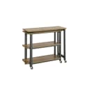SoBuy Beistelltisch FWT83 Dunkelbraun Schwarz mit Rollen 3 Regale Bild 1