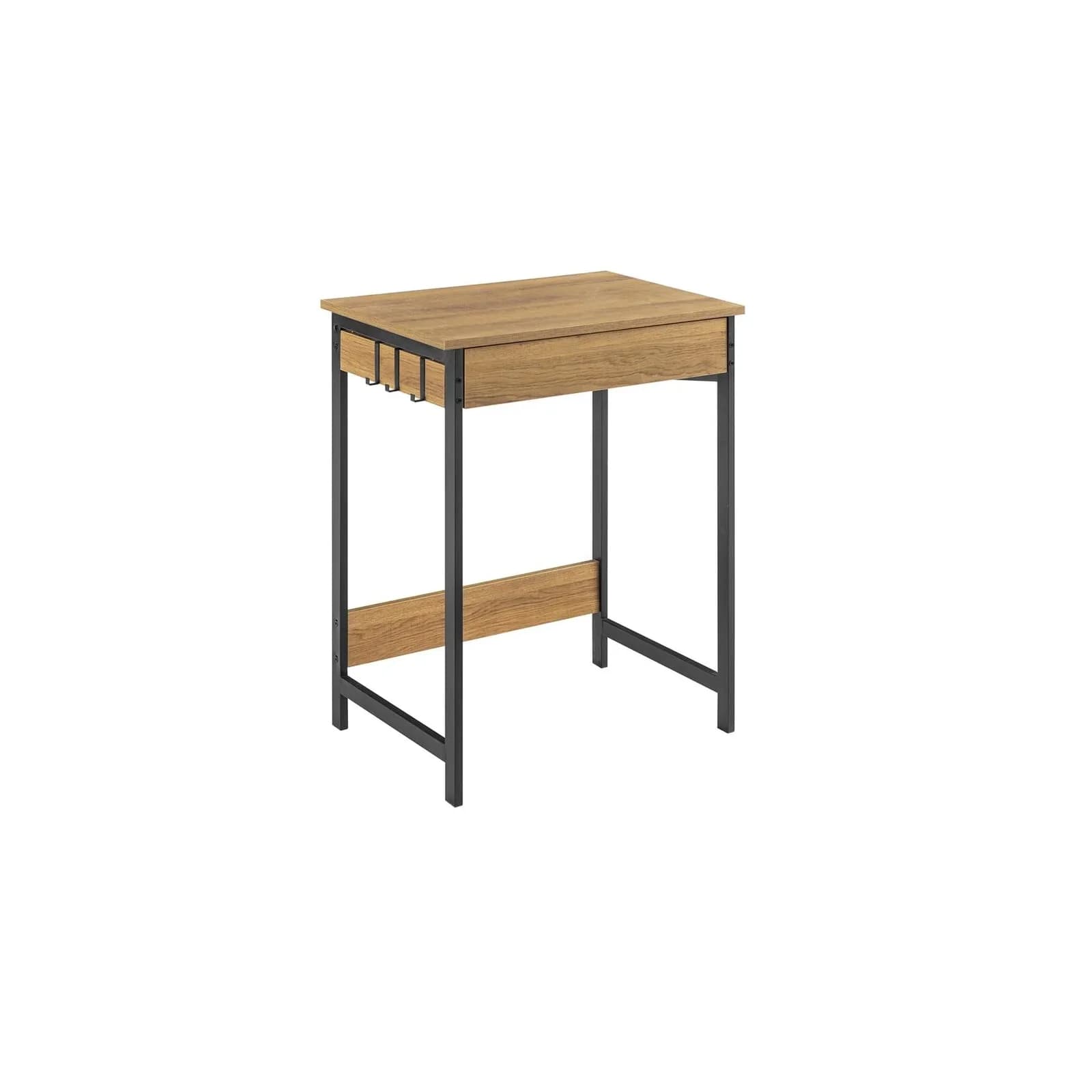 SoBuy Schreibtisch FWT43 Weiß/Natur mit Schublade