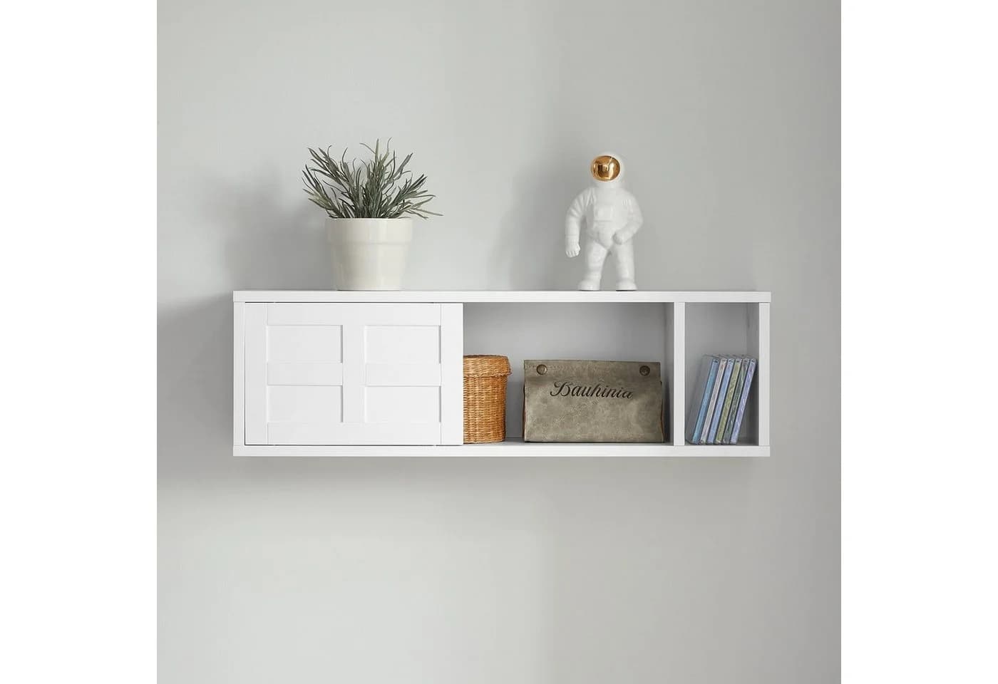 SoBuy Wandgarderobe FHK18, Wandboard 75 cm, Flur, mit Schiebetüren und Fach