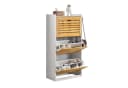 SoBuy Schuhschrank FSR108 Weiß/Natur mit 3 Klappen & 2 Hacken Bild 3