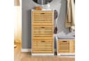 SoBuy Schuhschrank FSR108 Weiß/Natur mit 3 Klappen & 2 Hacken Bild 5
