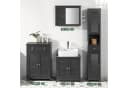 SoBuy Hochschrank FRG236 Dunkelgrau Badmöbel mit Schublade Bild 5