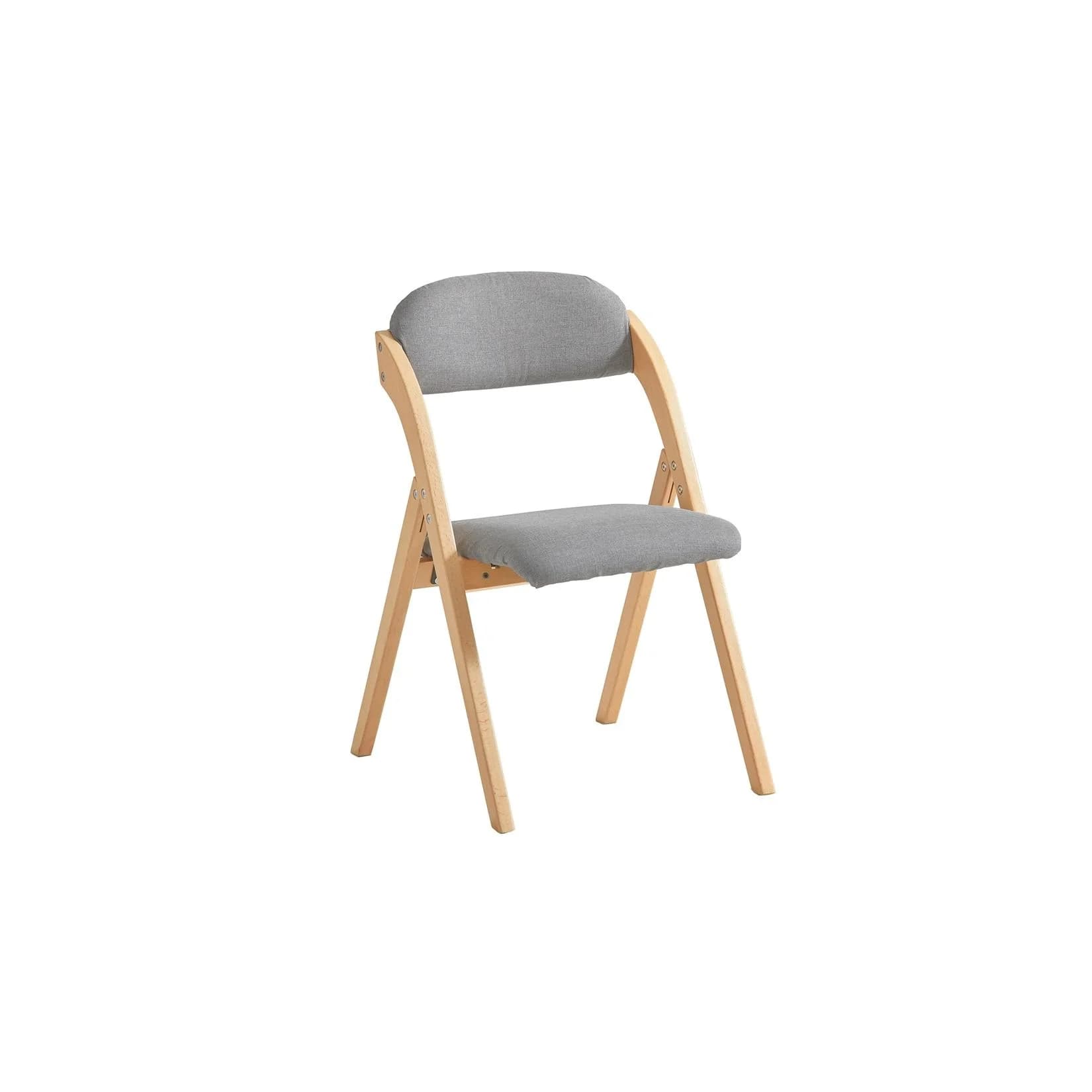 SoBuy Klappstuhl FST92 Grau Gepolstert Buche