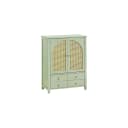 SoBuy Sideboard FSB72 Schuhschrank Grün mit Gitteroptik-Türen Bild 1