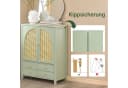 SoBuy Sideboard FSB72 Schuhschrank Grün mit Gitteroptik-Türen Bild 5