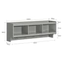 SoBuy Wandgarderobe FHK28 Hellgrau mit 3 Fächern und 4 Haken Bild 5