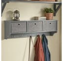 SoBuy Wandgarderobe FRG282 mit 3 Körben Grau Bild 4
