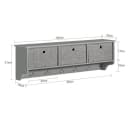 SoBuy Wandgarderobe FRG282 mit 3 Körben Grau Bild 5