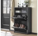 SoBuy Schuhschrank FSR87 Schwarz/Weiß mit 2 Klappen Bild 2