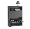 SoBuy Schuhschrank FSR87 Schwarz/Weiß mit 2 Klappen Bild 3