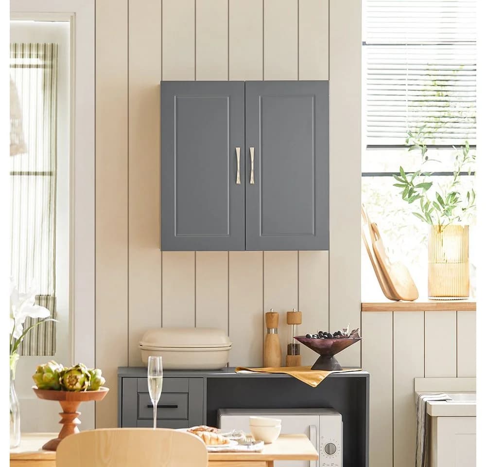 SoBuy Hängeschrank FRG231 Dunkelgrau 2 Türen Modern - Bild 5