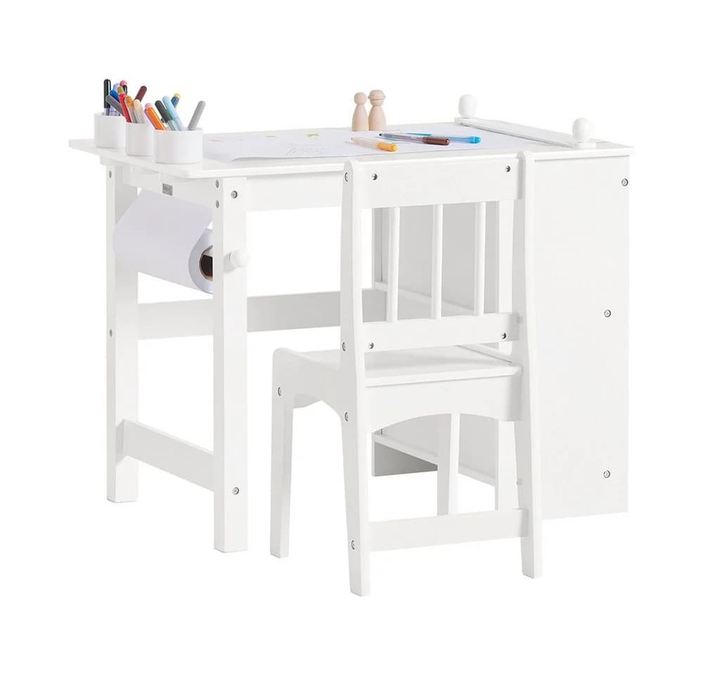 SoBuy Kindersitzgruppe KMB60 Weiß mit Stuhl und Regalbrettern - Bild 3