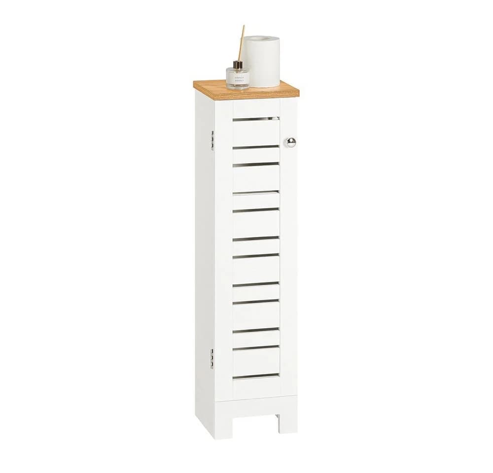 SoBuy Toilettenpapierhalter BZR85 Freistehend Toilettenschrank Weiß - Bild 3
