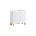 SoBuy Waschbeckenunterschrank BZR92 Weiß Minimalistisch Bild 1