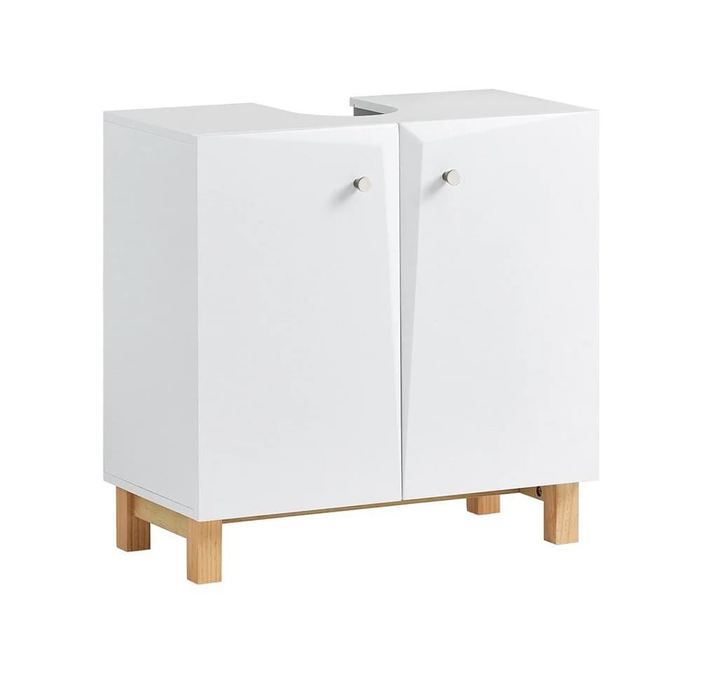 SoBuy Waschbeckenunterschrank BZR92 Weiß Minimalistisch - Bild 3