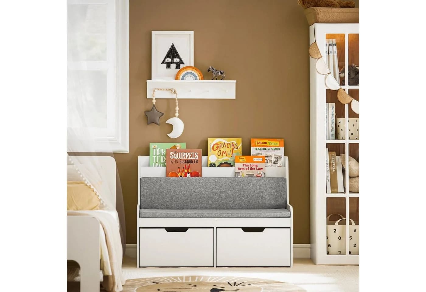 SoBuy Kinderstuhl KMB66 Weiß Multifunktionale Sitzbank Spielzeugtruhe - Bild 2