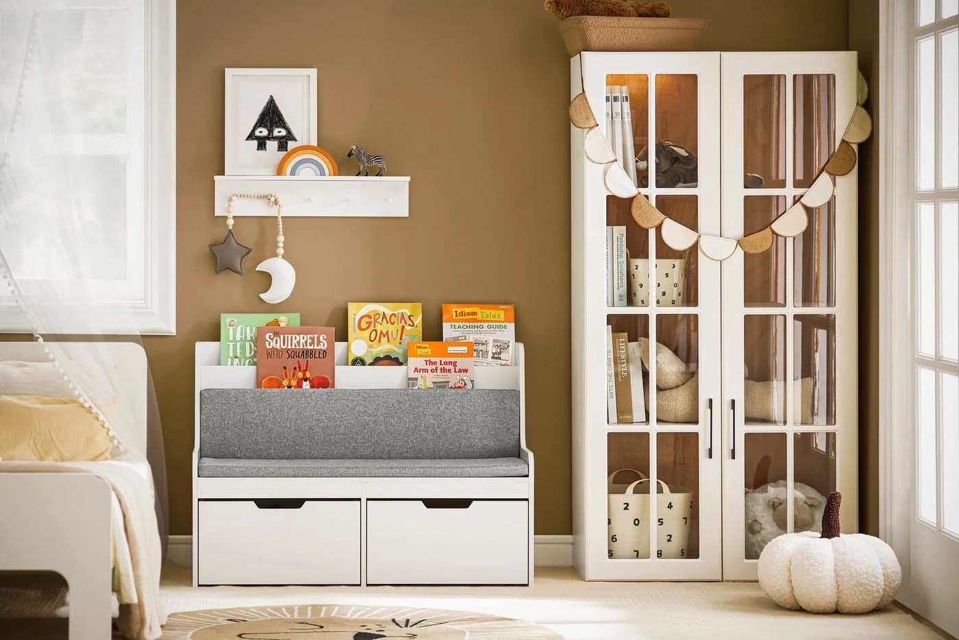 SoBuy Kinderstuhl KMB66 Weiß Multifunktionale Sitzbank Spielzeugtruhe - Bild 5