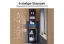SoBuy Hochschrank BZR112 Blau Grau mit verstellbaren Ablagen Bild 4