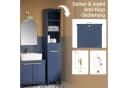 SoBuy Hochschrank BZR112 Blau Grau mit verstellbaren Ablagen Bild 5