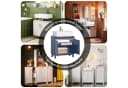 SoBuy Waschbeckenunterschrank BZR113 Blau Grau Modern Bild 4