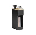 SoBuy Nachttisch FBT111 Schwarz mit Schublade und Ablage Bild 3