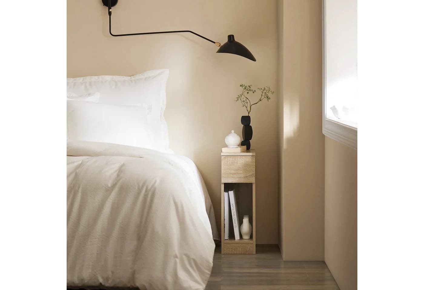 SoBuy Nachttisch FBT111 mit Schublade und Ablage - Moderner Beistelltisch - Bild 5
