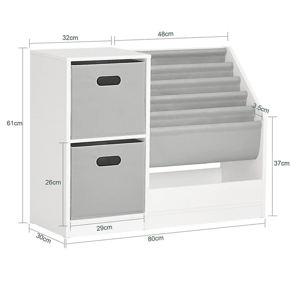 SoBuy Bücherregal KMB76 Kinderregal mit Boxen Aufbewahrungsregal Spielzeugregal Kinderzimmer - Bild 5