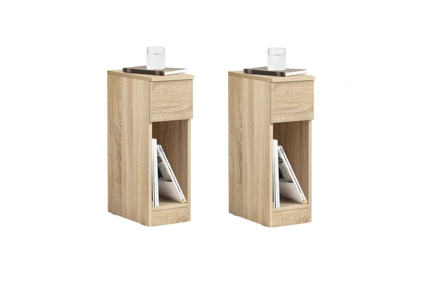 SoBuy Nachttisch FBT111 2er Set mit Schublade und Fach - Bild 2